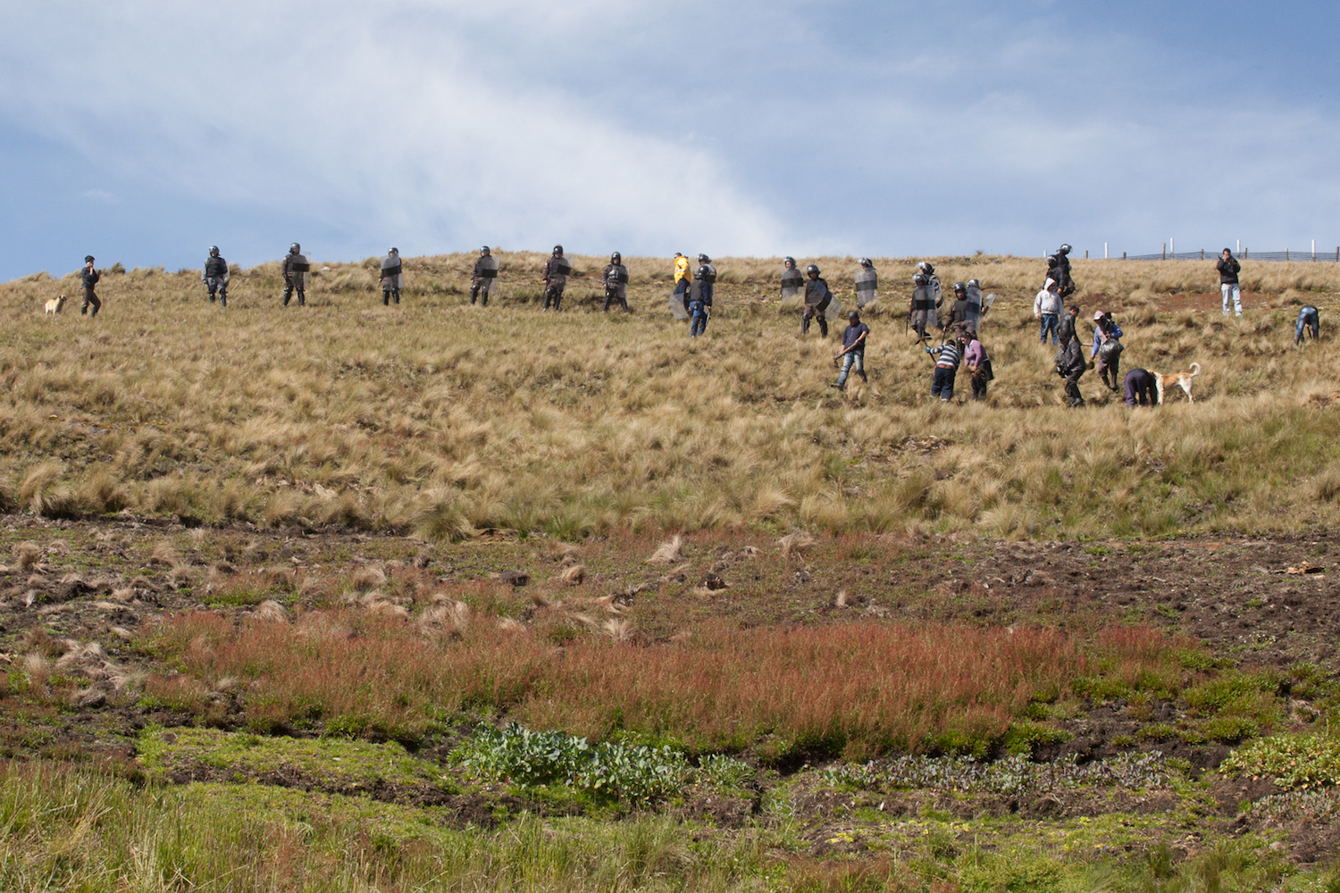 security forces dig up maxima acuna de chaupe farm